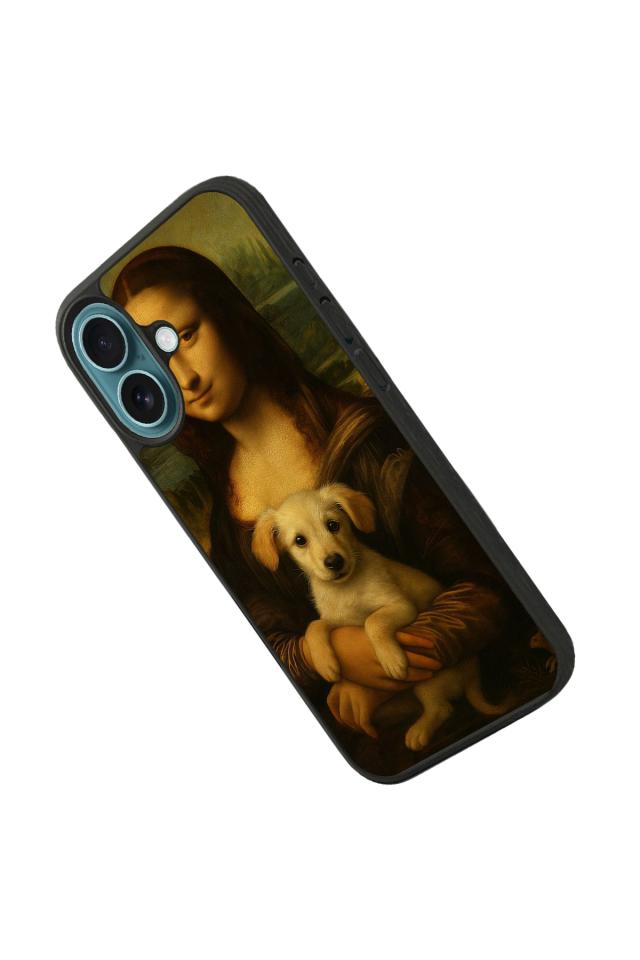 iPhone 16 Uyumlu Monalisa Tasarımlı Glossy Premium Kılıf