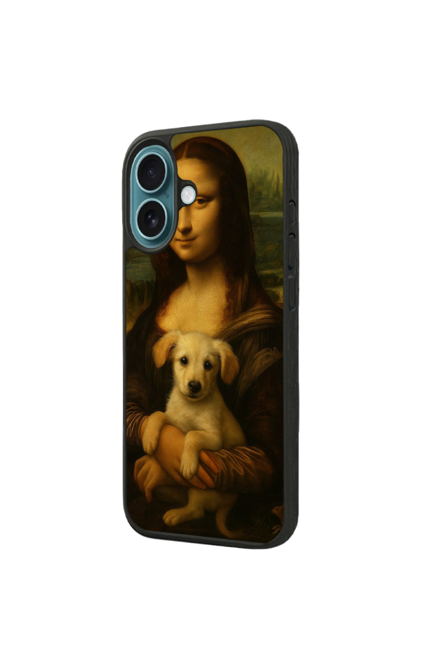 iPhone 16 Uyumlu Monalisa Tasarımlı Glossy Premium Kılıf