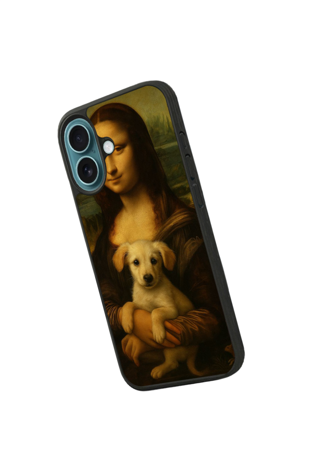 iPhone 16 Uyumlu Monalisa Tasarımlı Glossy Premium Kılıf