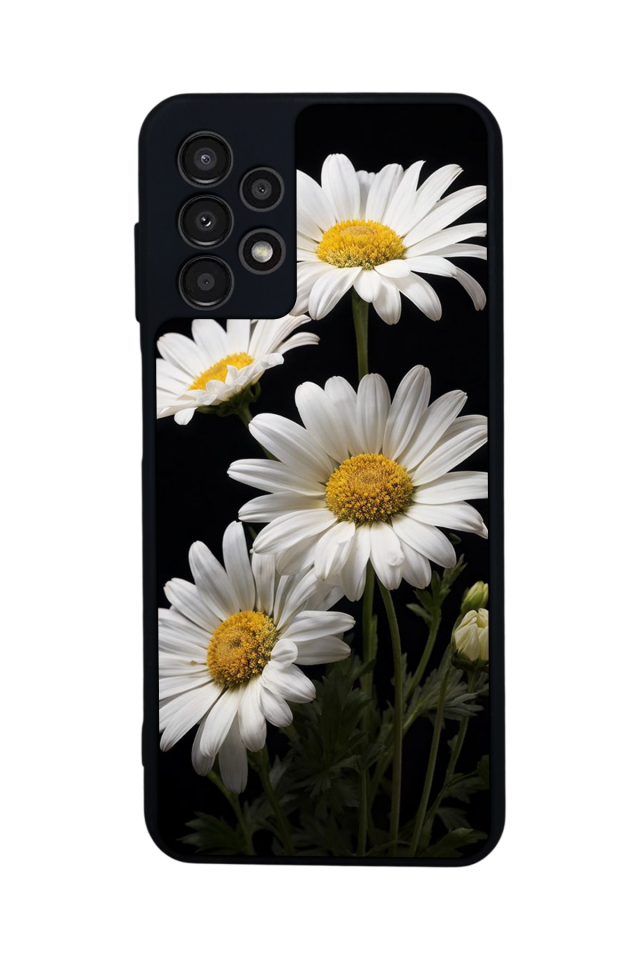 Samsung Galaxy A23 Uyumlu Papatya Tasarımlı Glossy Premium Kılıf