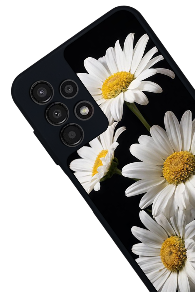 Samsung Galaxy A23 Uyumlu Papatya Tasarımlı Glossy Premium Kılıf