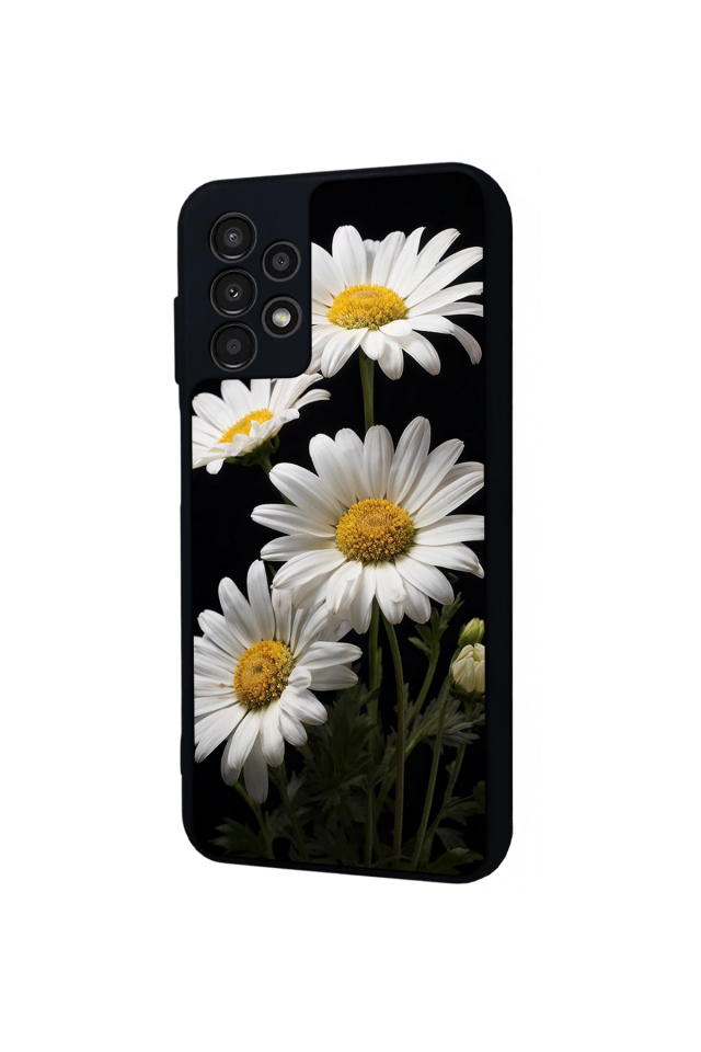 Samsung Galaxy A23 Uyumlu Papatya Tasarımlı Glossy Premium Kılıf