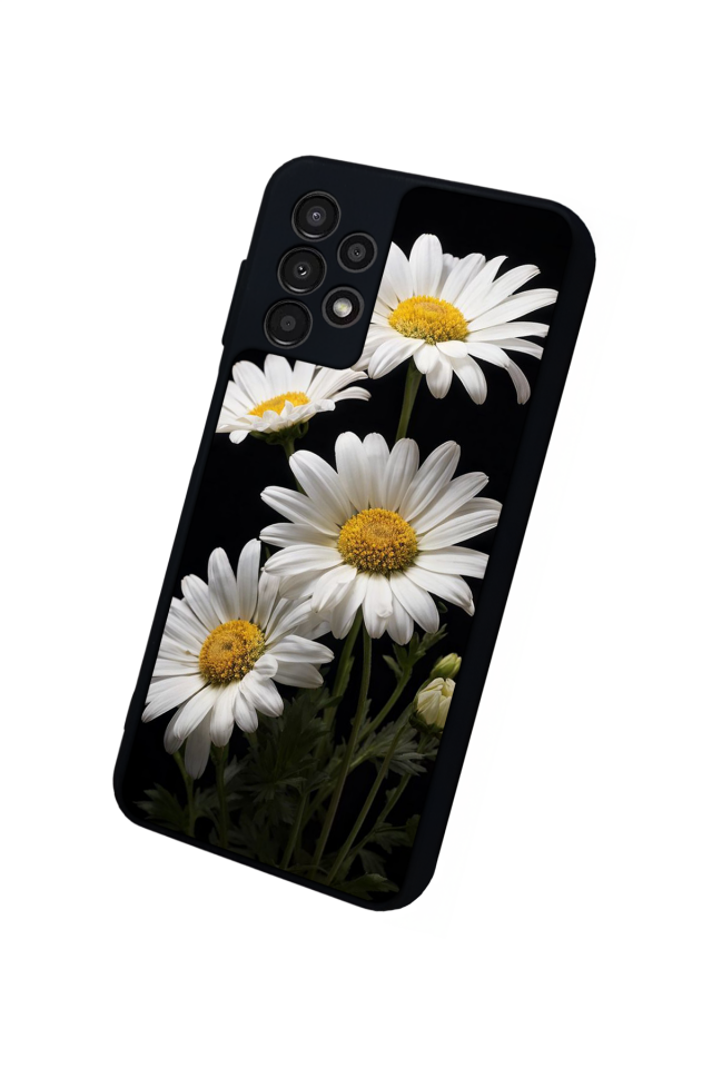 Samsung Galaxy A23 Uyumlu Papatya Tasarımlı Glossy Premium Kılıf