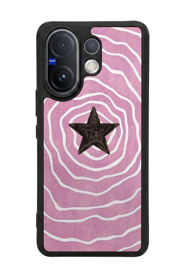 Vivo V60 Uyumlu Retro Yildizlar Tasarımlı Glossy Premium Kılıf