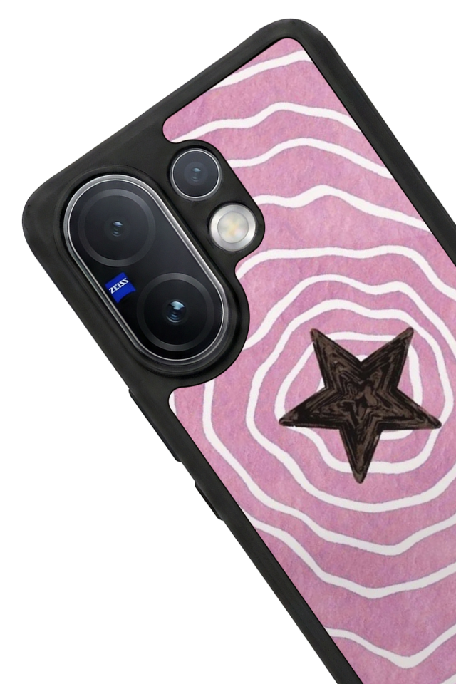 Vivo V60 Uyumlu Retro Yildizlar Tasarımlı Glossy Premium Kılıf