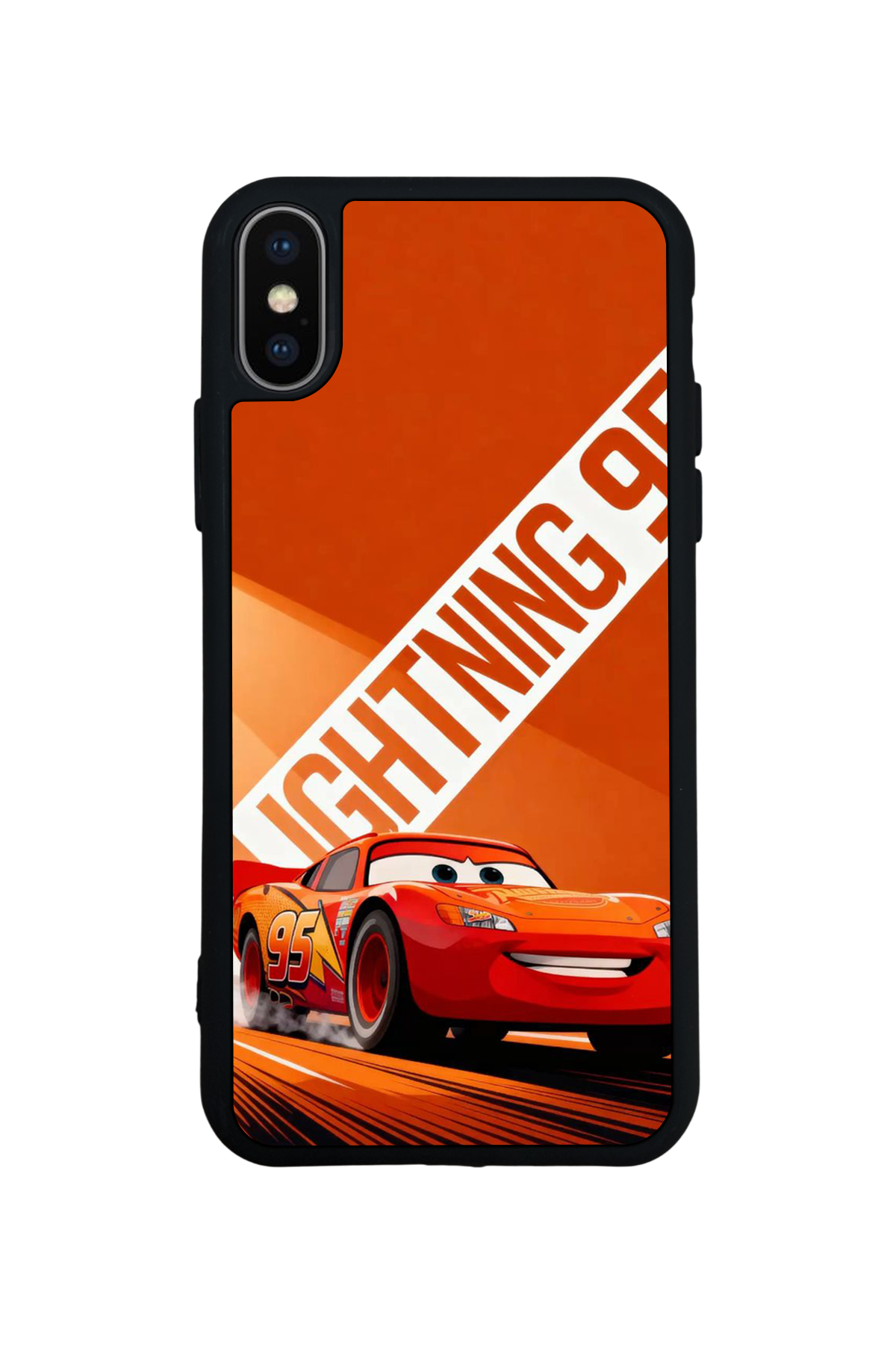 iPhone X/ XS Uyumlu Şimsek McQueen Tasarımlı Glossy Premium Kılıf