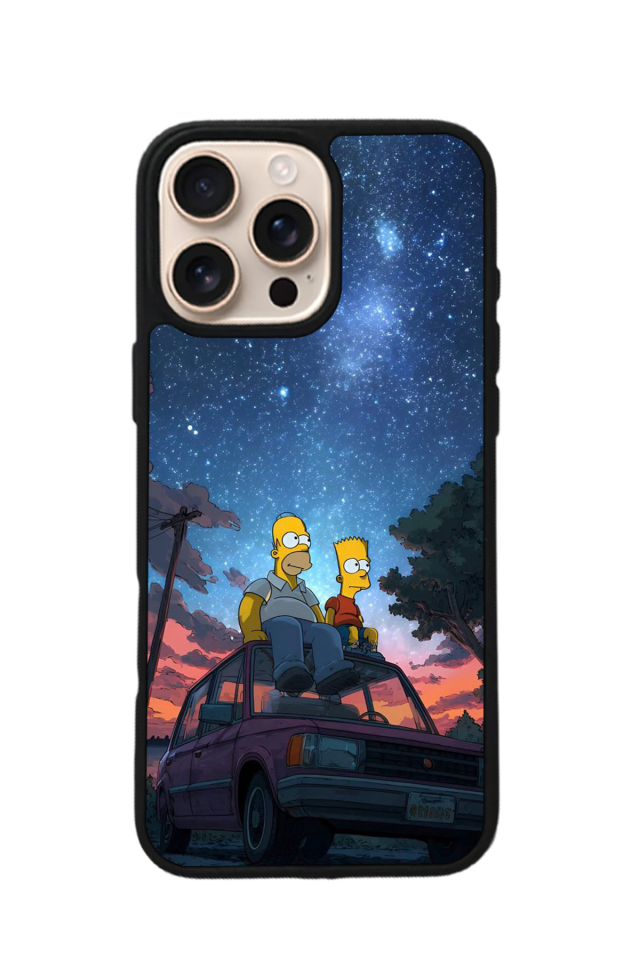 iPhone 14 Pro Max Uyumlu The Simpsons Tasarımlı Glossy Premium Kılıf