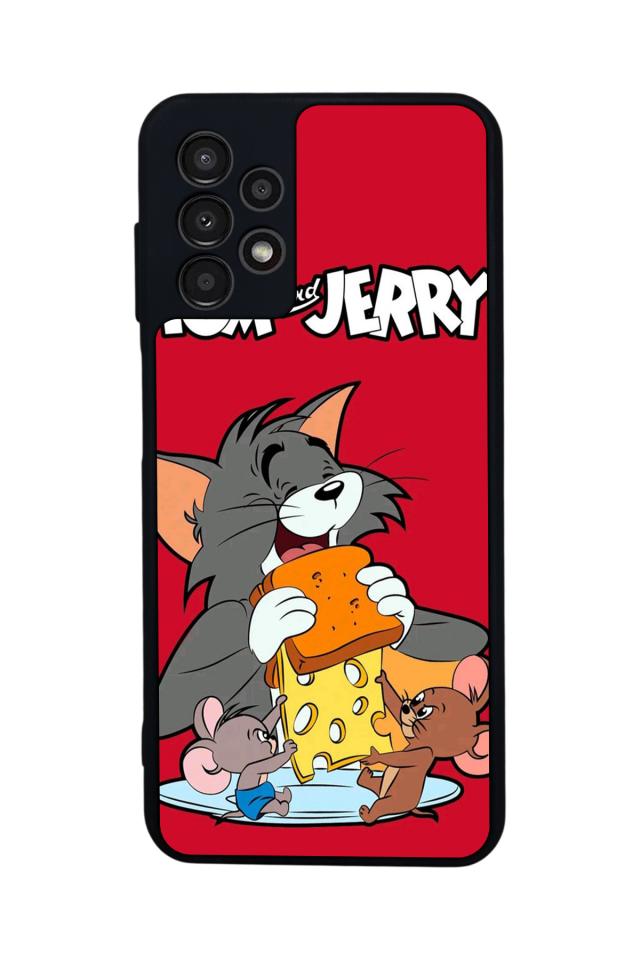 Samsung Galaxy A13 Uyumlu Tom And Jerry Tasarımlı Glossy Premium Kılıf