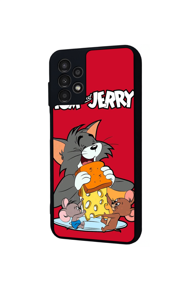 Samsung Galaxy A13 Uyumlu Tom And Jerry Tasarımlı Glossy Premium Kılıf