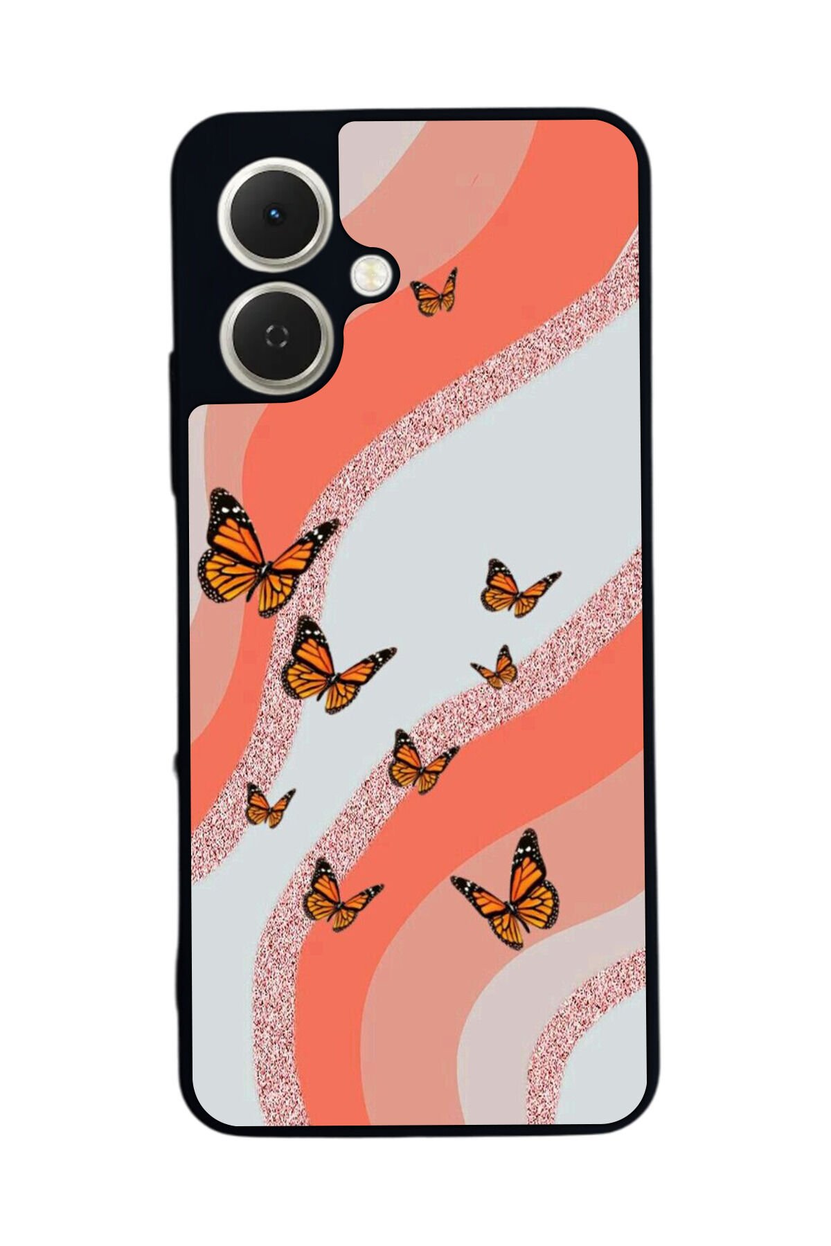 Tecno Spark GO 2 Uyumlu Kelebek Tasarımlı Glossy Premium Kılıf