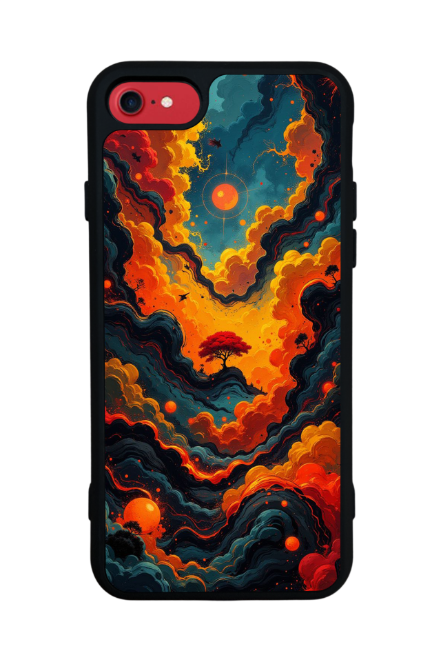 iPhone SE Uyumlu Abstract Tasarımlı Glossy Premium Kılıf