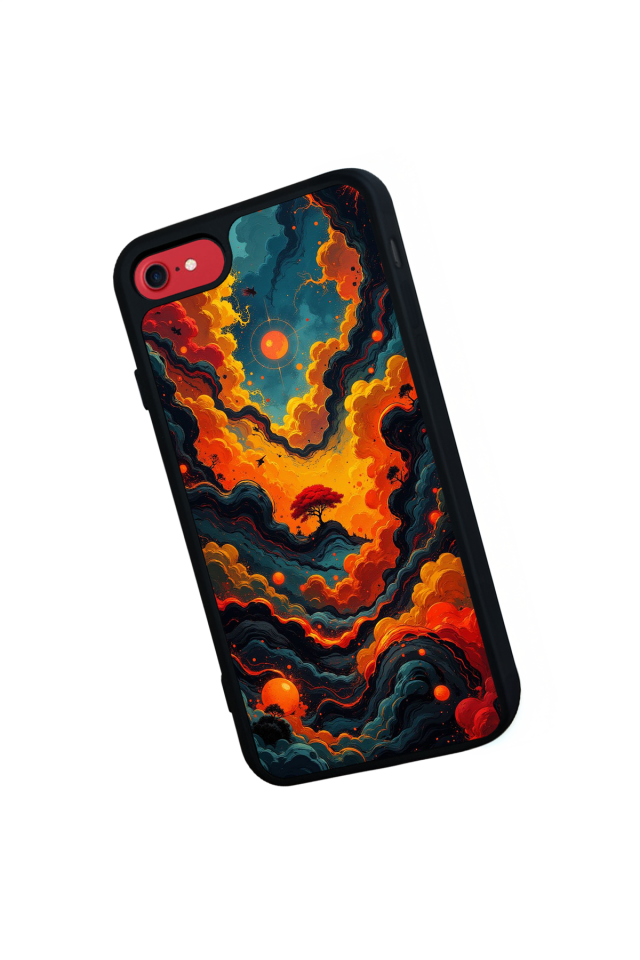 iPhone SE Uyumlu Abstract Tasarımlı Glossy Premium Kılıf