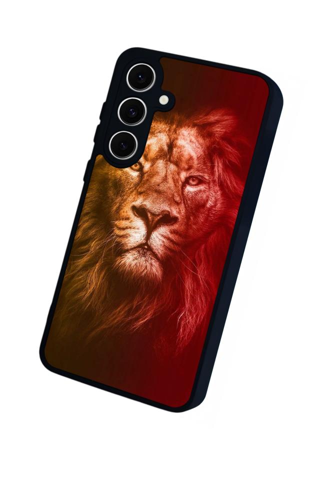 Samsung Galaxy S24 FE Uyumlu Aslan Tasarımlı Glossy Premium Kılıf