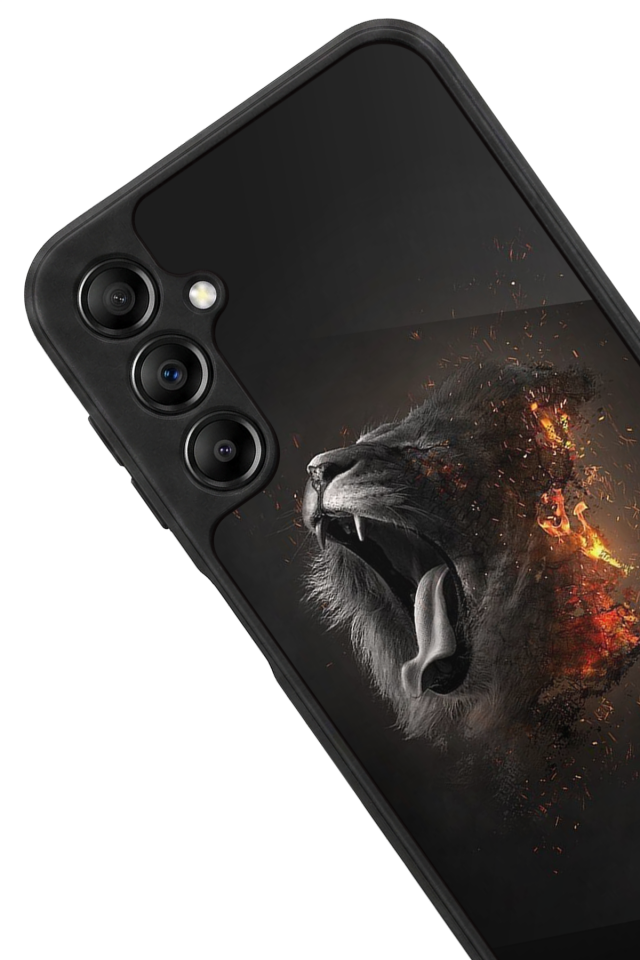 Samsung Galaxy A14 Uyumlu Aslan Tasarımlı Glossy Premium Kılıf