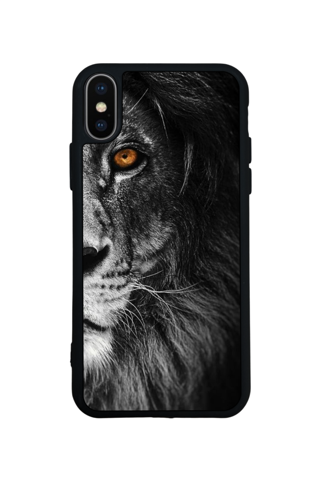 iPhone XS Max Uyumlu Aslan Tasarımlı Glossy Premium Kılıf