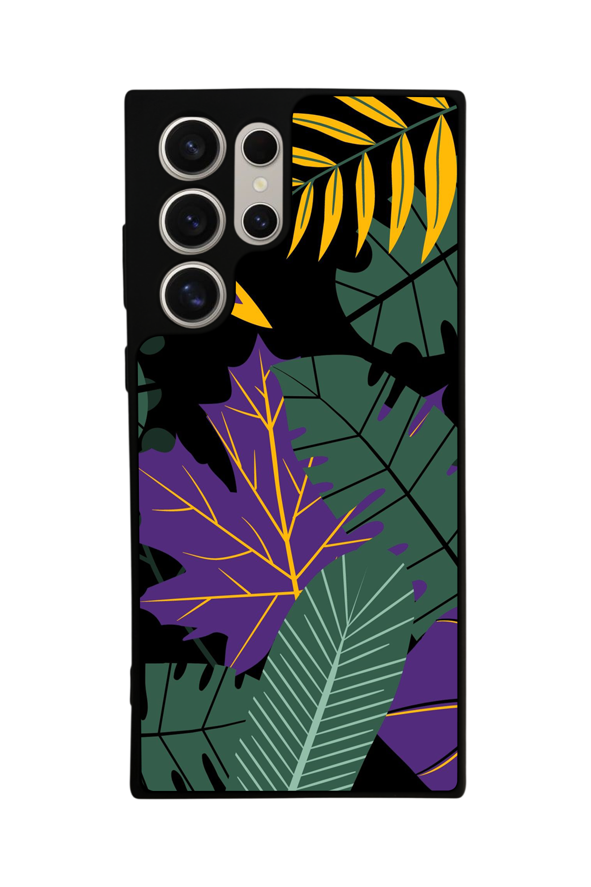 Samsung Galaxy S22 Ultra Uyumlu Botanik Tasarımlı Glossy Premium Kılıf