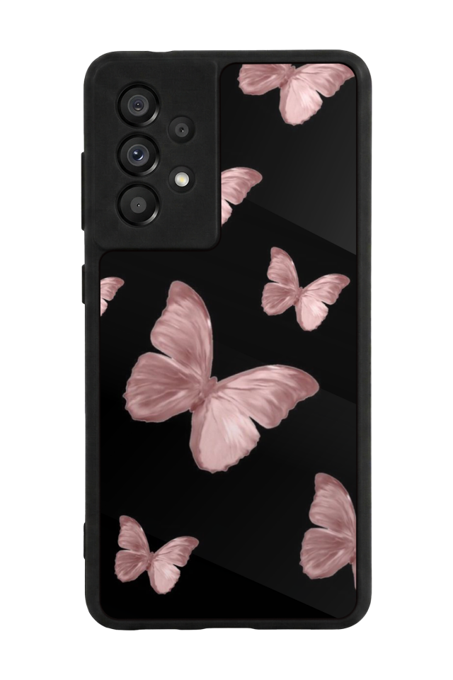 Samsung Galaxy A73 Uyumlu Kelebek Tasarımlı Glossy Premium Kılıf