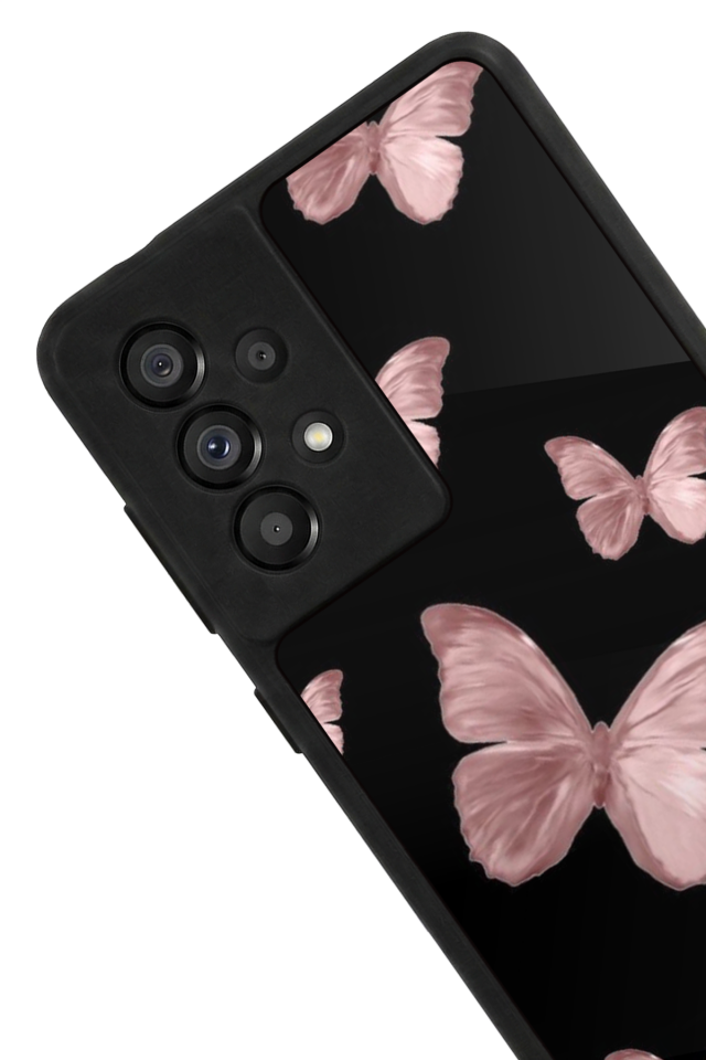 Samsung Galaxy A73 Uyumlu Kelebek Tasarımlı Glossy Premium Kılıf