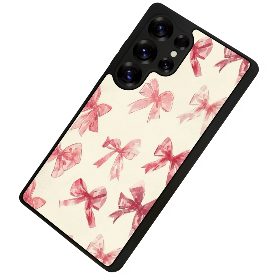 Samsung Galaxy S25 Ultra Uyumlu Kurdele Tasarımlı Glossy Premium Kılıf