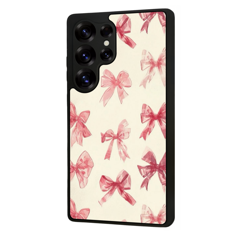 Samsung Galaxy S25 Ultra Uyumlu Kurdele Tasarımlı Glossy Premium Kılıf