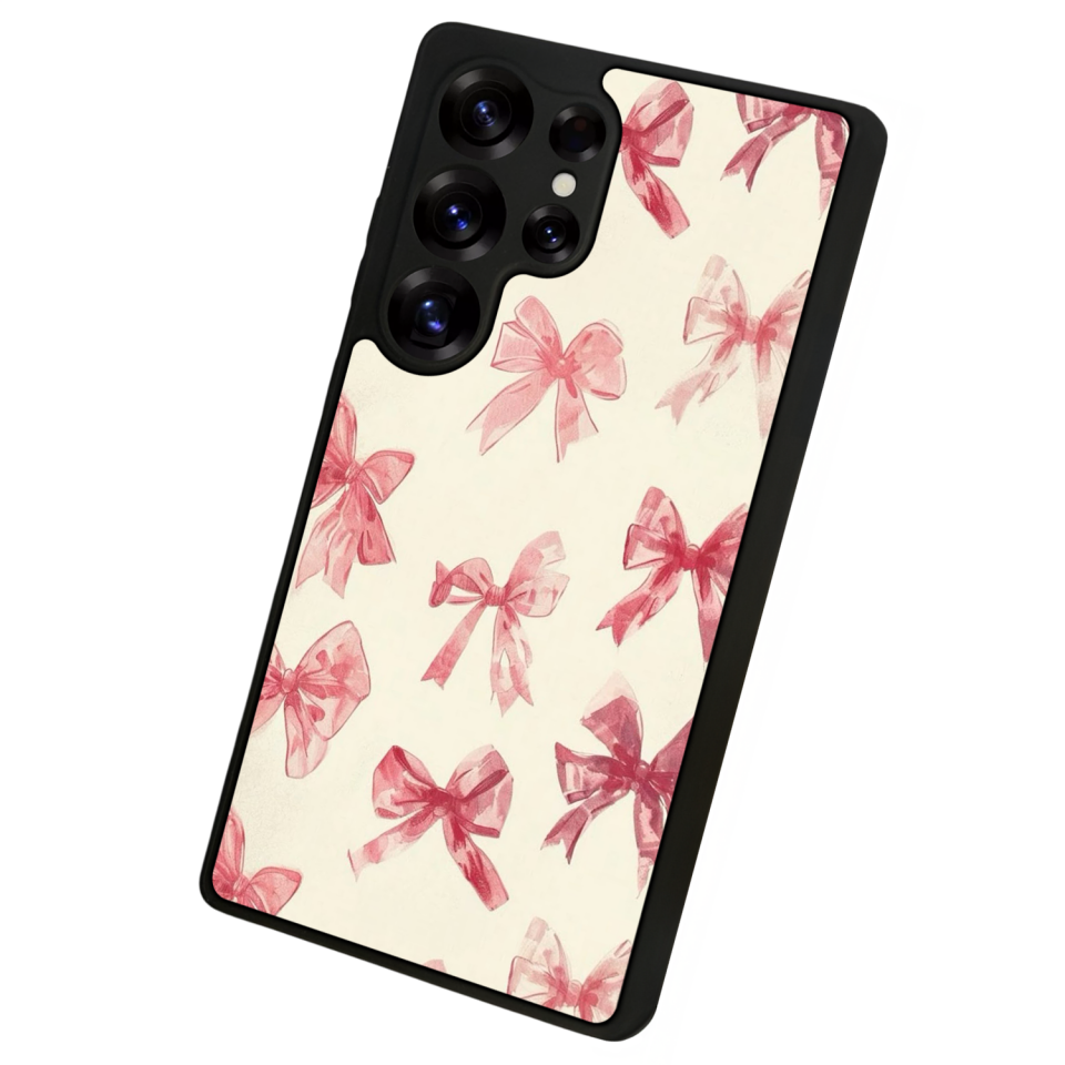 Samsung Galaxy S25 Ultra Uyumlu Kurdele Tasarımlı Glossy Premium Kılıf