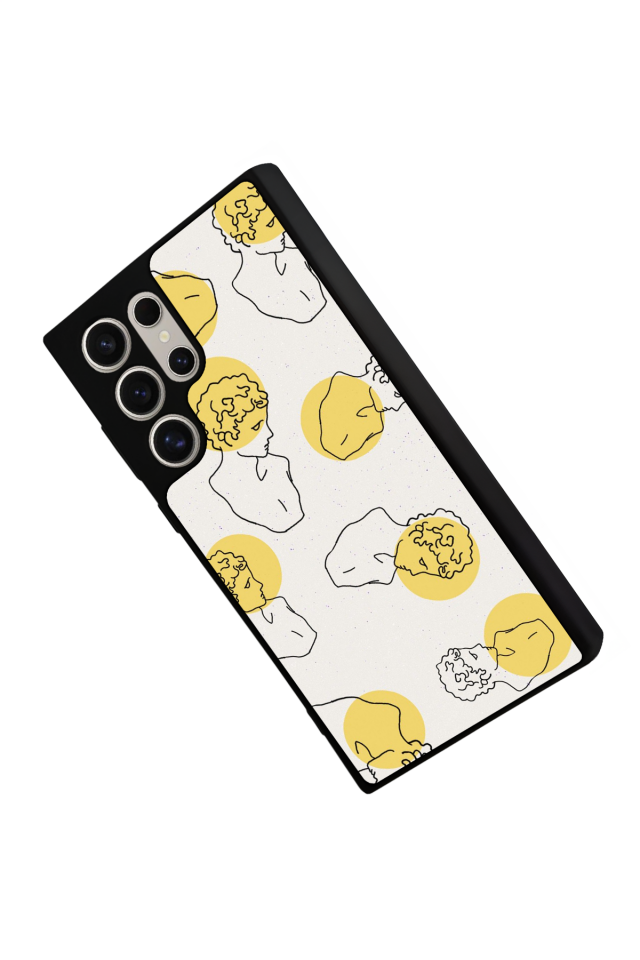 Samsung Galaxy S23 Ultra Uyumlu Line Art Tasarımlı Glossy Premium Kılıf