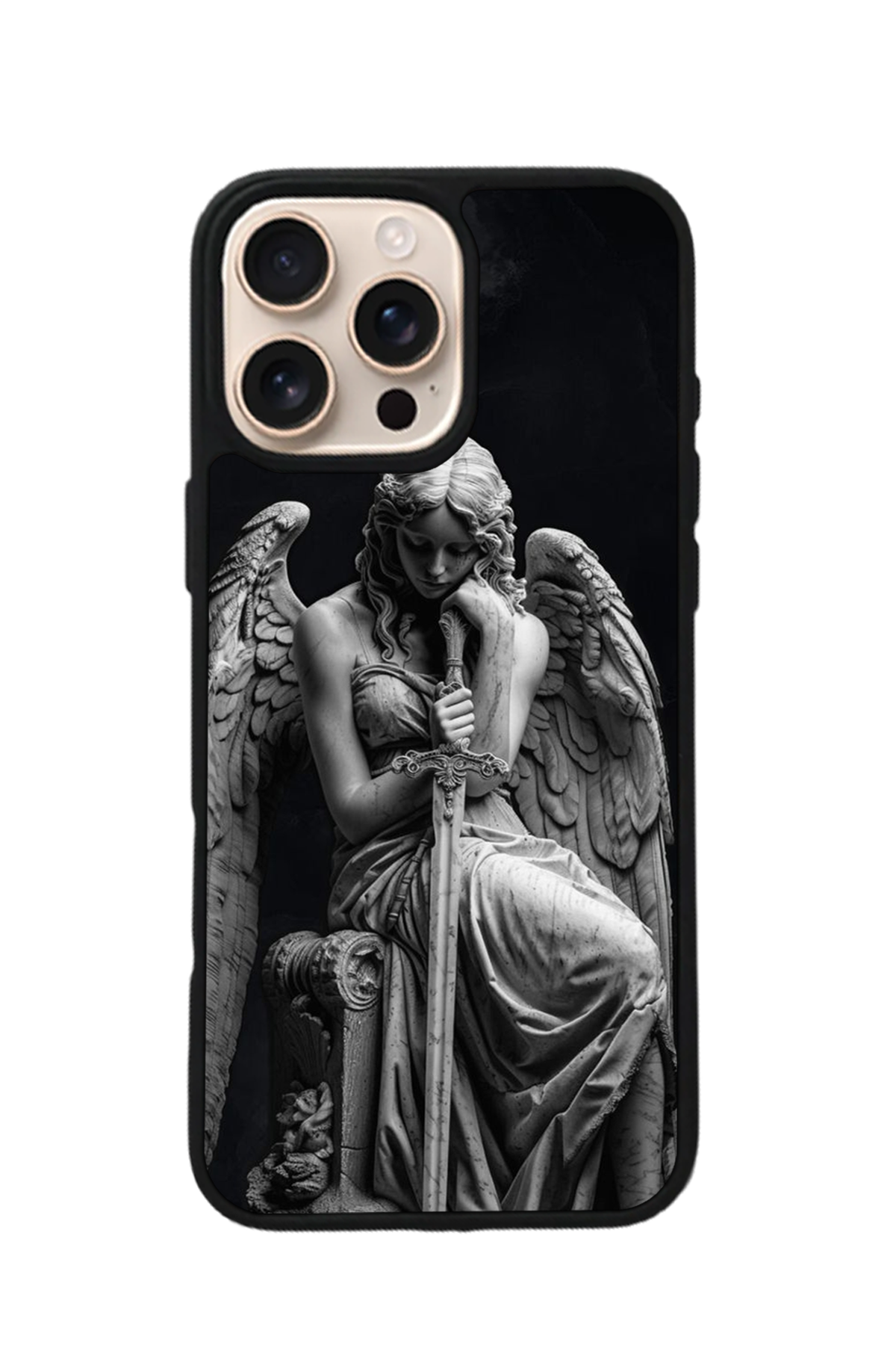 iPhone 16 Pro Uyumlu Melek Tasarımlı Glossy Premium Kılıf