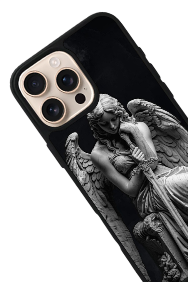 iPhone 16 Pro Uyumlu Melek Tasarımlı Glossy Premium Kılıf