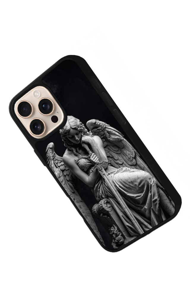 iPhone 16 Pro Uyumlu Melek Tasarımlı Glossy Premium Kılıf