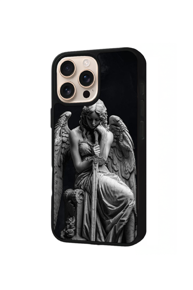 iPhone 16 Pro Uyumlu Melek Tasarımlı Glossy Premium Kılıf