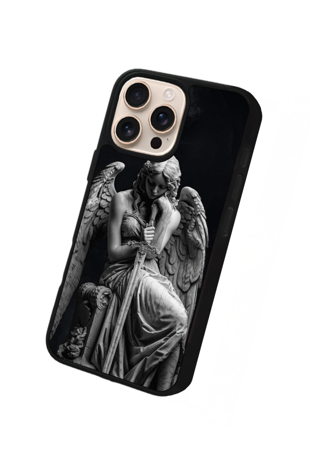 iPhone 16 Pro Uyumlu Melek Tasarımlı Glossy Premium Kılıf