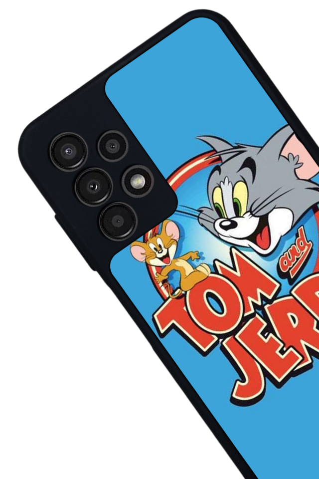 Samsung Galaxy A13 Uyumlu Tom And Jerry Tasarımlı Glossy Premium Kılıf