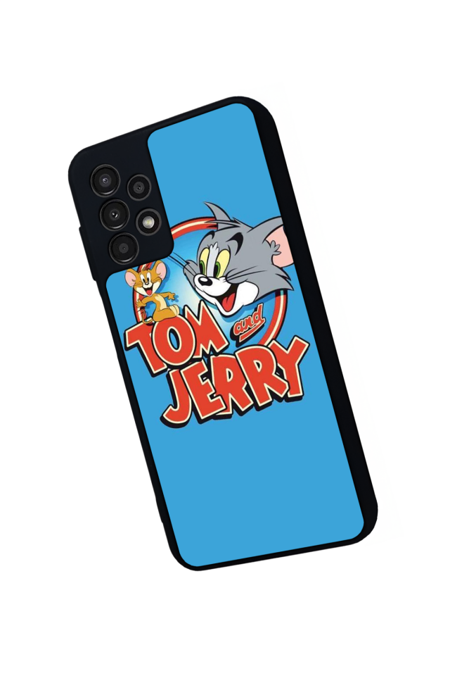 Samsung Galaxy A13 Uyumlu Tom And Jerry Tasarımlı Glossy Premium Kılıf