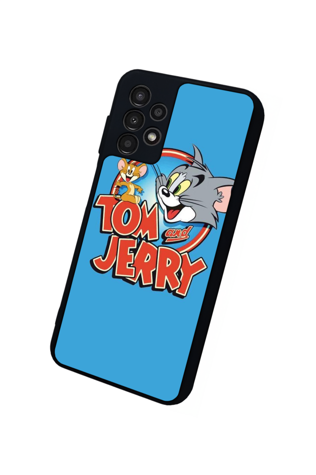 Samsung Galaxy A13 Uyumlu Tom And Jerry Tasarımlı Glossy Premium Kılıf