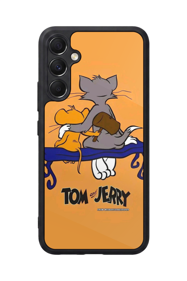 Samsung Galaxy M34 Uyumlu Tom And Jerry Tasarımlı Glossy Premium Kılıf