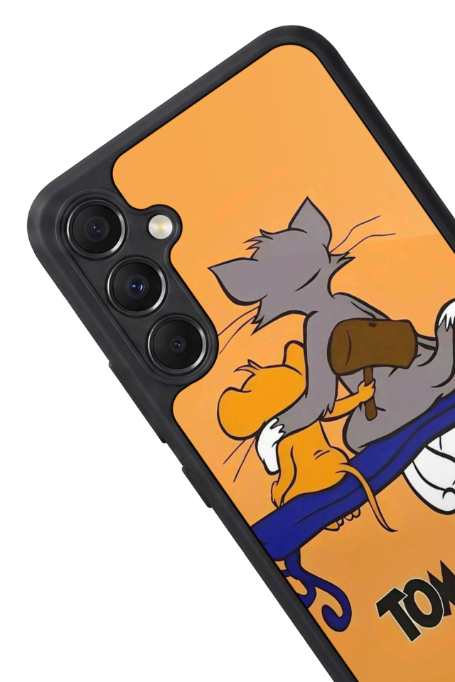 Samsung Galaxy M34 Uyumlu Tom And Jerry Tasarımlı Glossy Premium Kılıf