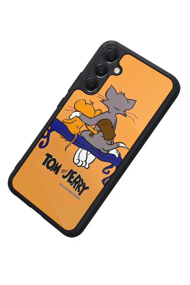Samsung Galaxy M34 Uyumlu Tom And Jerry Tasarımlı Glossy Premium Kılıf