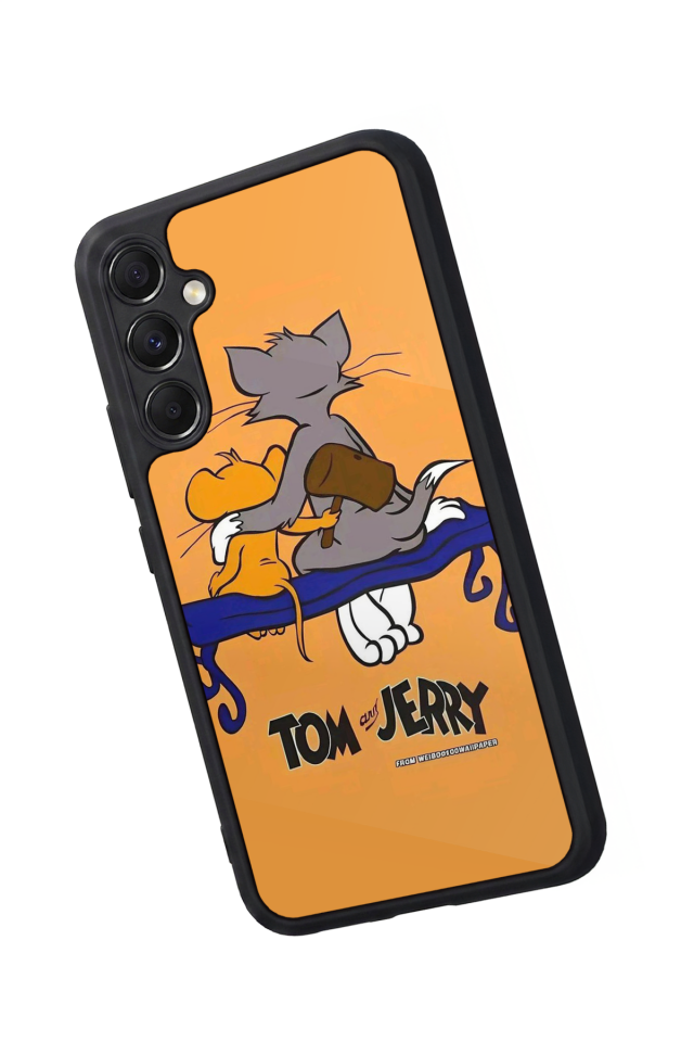 Samsung Galaxy M34 Uyumlu Tom And Jerry Tasarımlı Glossy Premium Kılıf