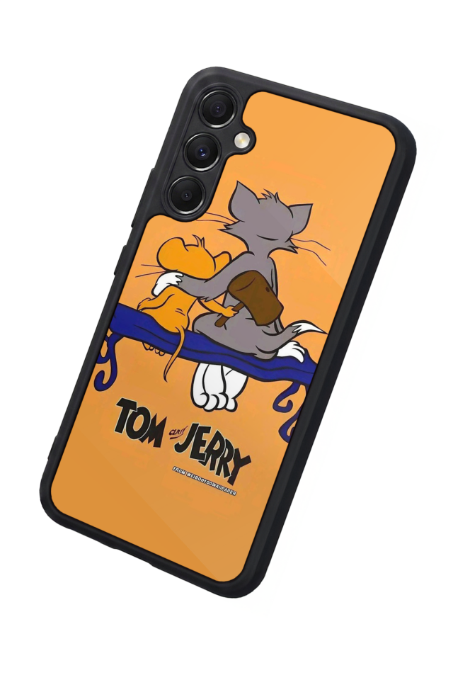 Samsung Galaxy M34 Uyumlu Tom And Jerry Tasarımlı Glossy Premium Kılıf