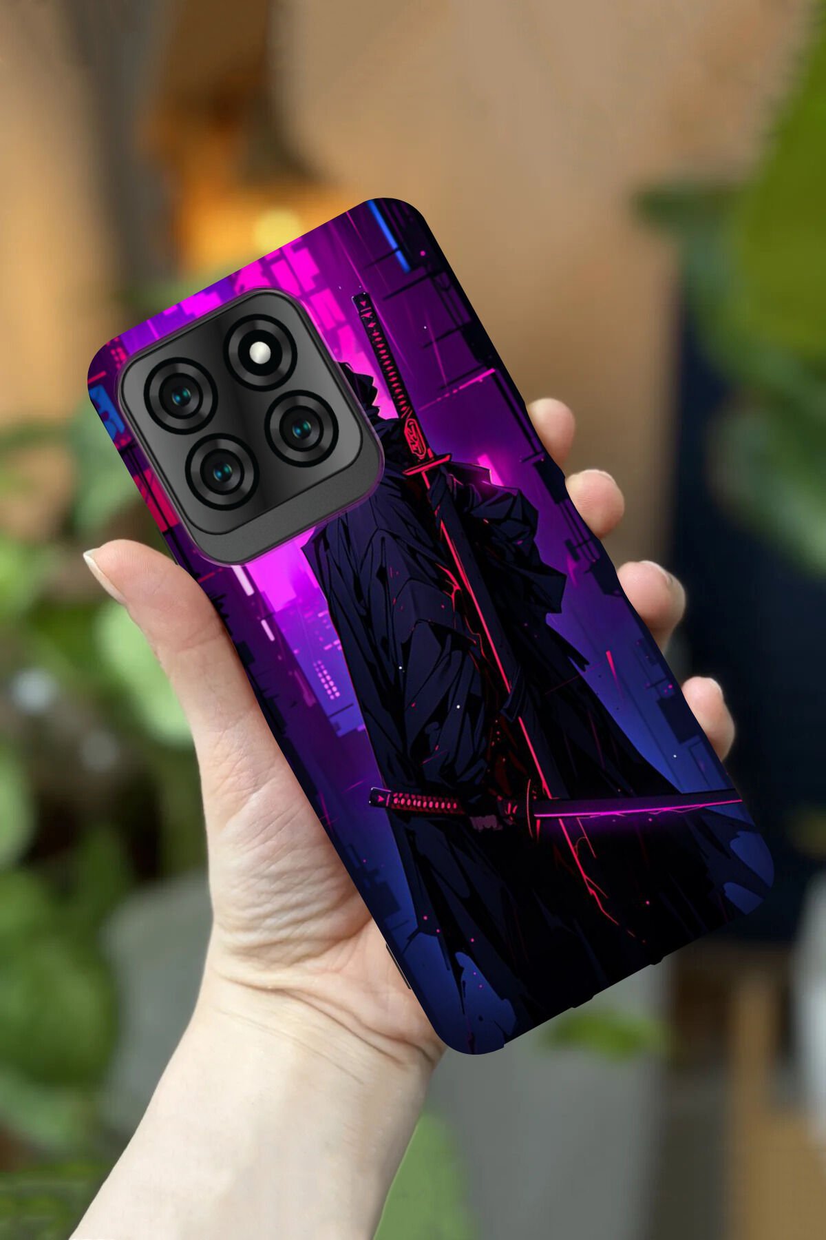 Reeder S71 Uyumlu Kamera Korumalı Samurai Desenli HD Baskılı Silikon Kılıf