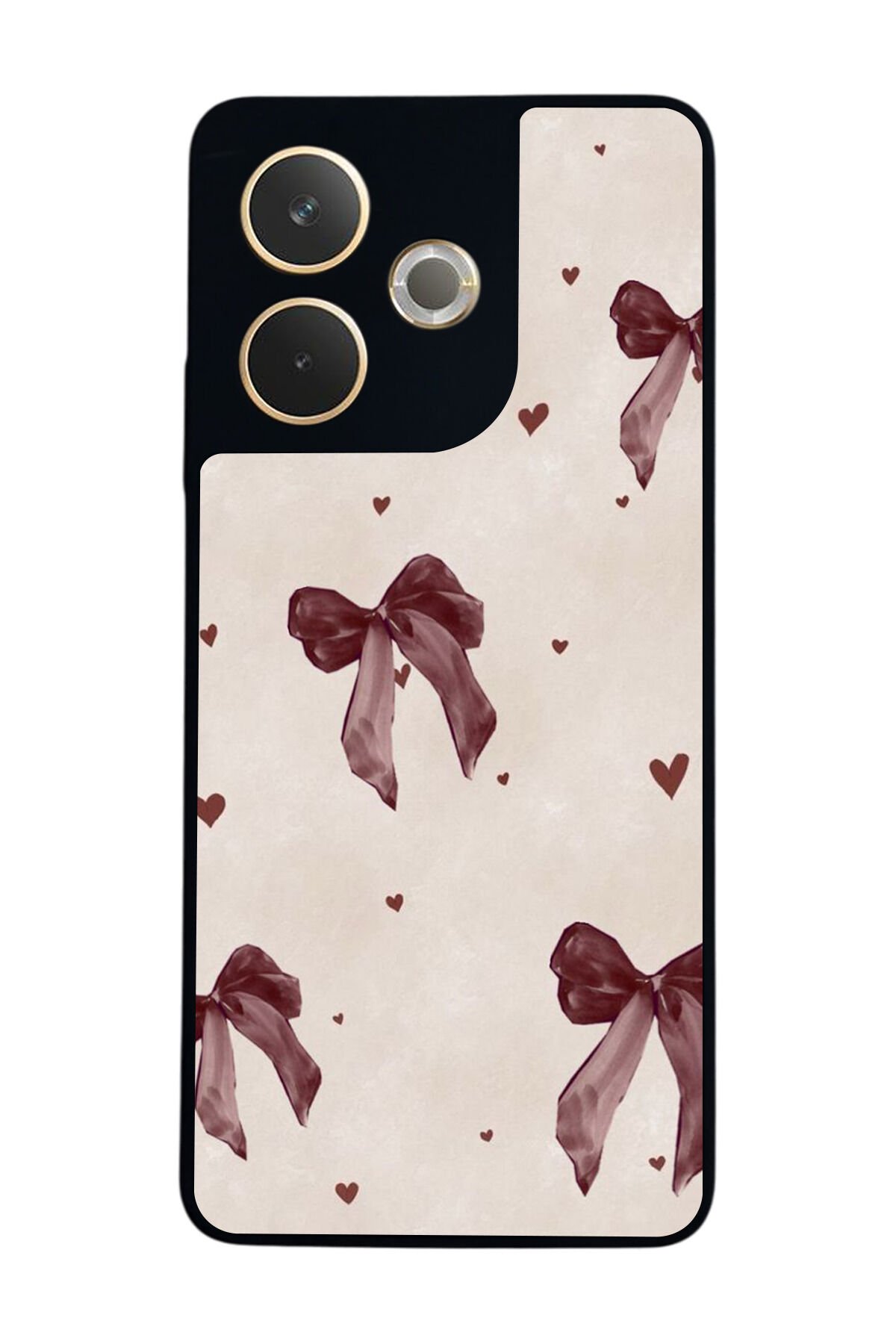 Oppo A5 Pro Uyumlu Kurdele Tasarımlı Glossy Premium Kılıf
