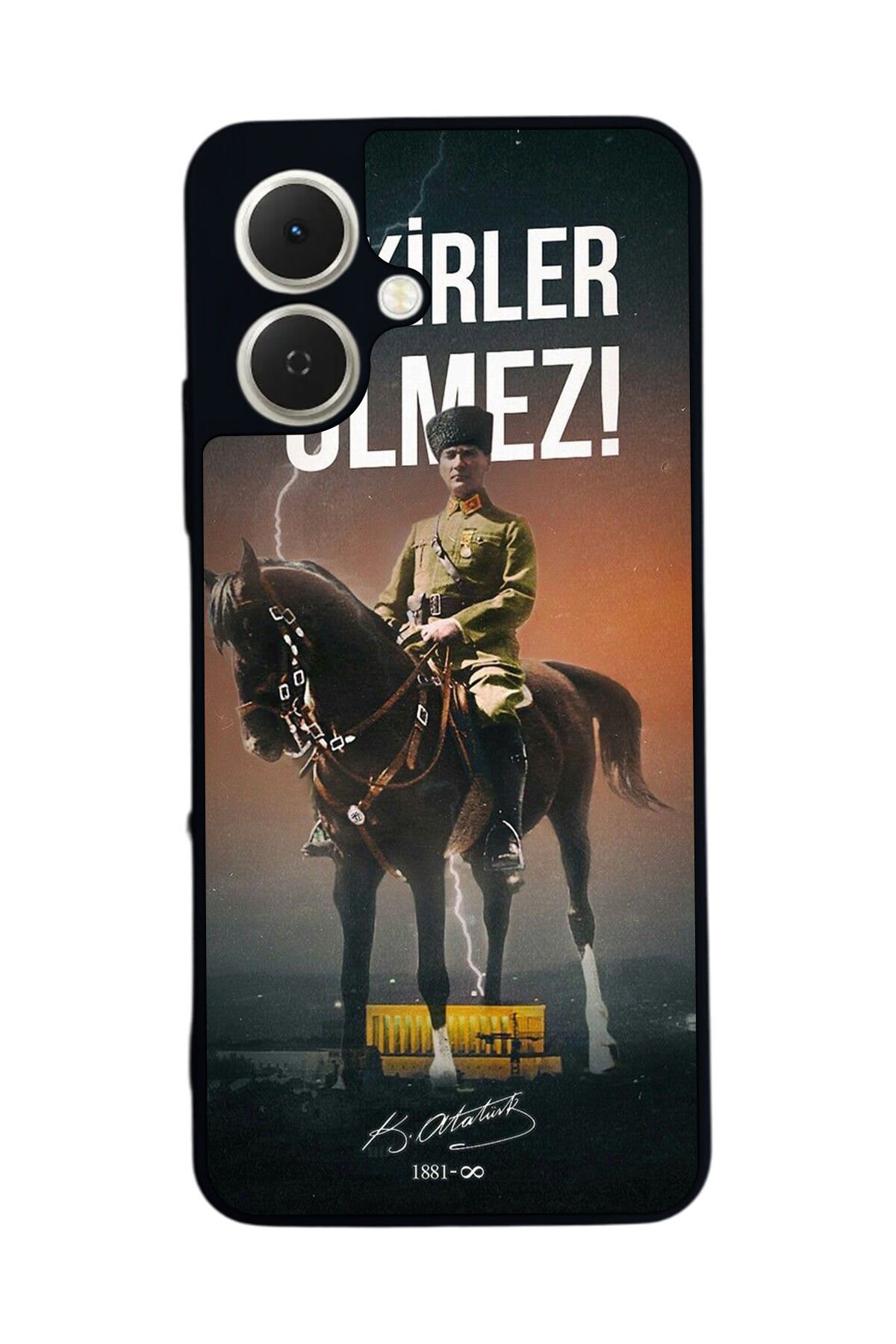 Tecno Spark GO 2 Uyumlu Mustafa Kemal Ataturk Tasarımlı Glossy Premium Kılıf