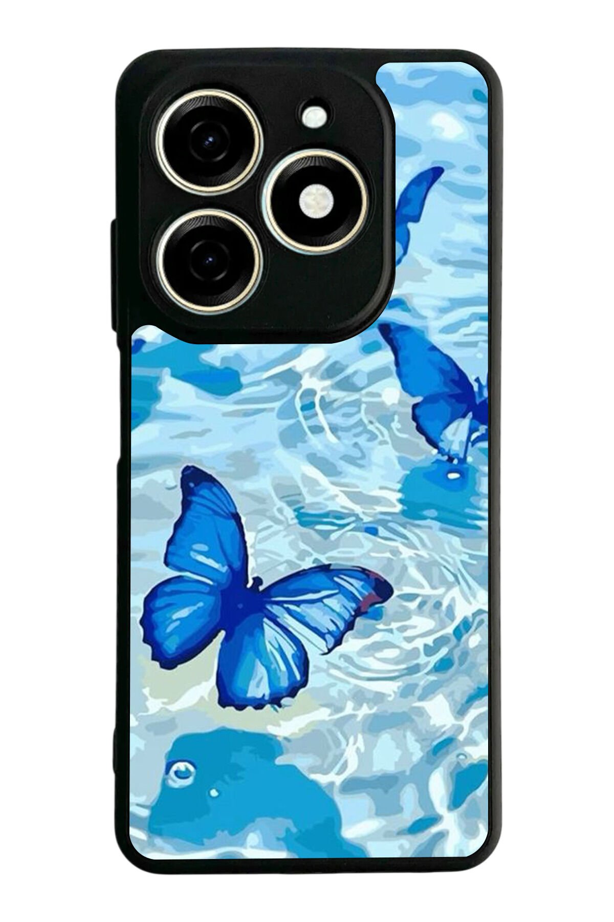 Tecno Spark 20/20C Uyumlu Kelebek Tasarımlı Glossy Premium Kılıf