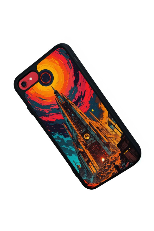 iPhone SE Uyumlu Abstract Tasarımlı Glossy Premium Kılıf
