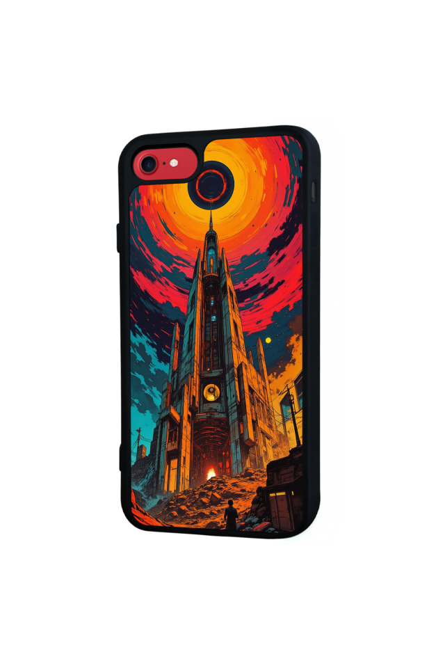 iPhone SE Uyumlu Abstract Tasarımlı Glossy Premium Kılıf