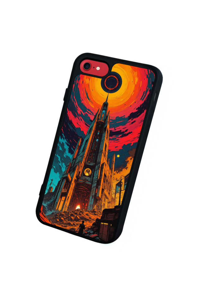 iPhone SE Uyumlu Abstract Tasarımlı Glossy Premium Kılıf