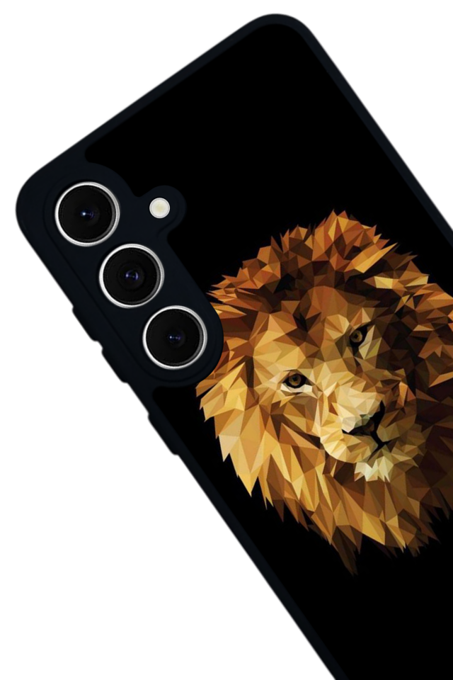 Samsung Galaxy S24 FE Uyumlu Aslan Tasarımlı Glossy Premium Kılıf