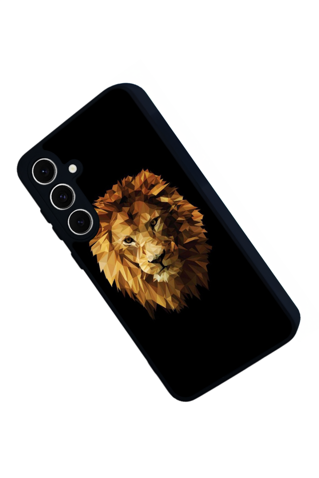 Samsung Galaxy S24 FE Uyumlu Aslan Tasarımlı Glossy Premium Kılıf