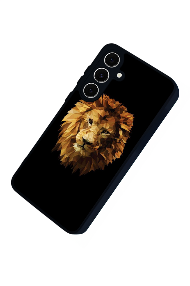Samsung Galaxy S24 FE Uyumlu Aslan Tasarımlı Glossy Premium Kılıf