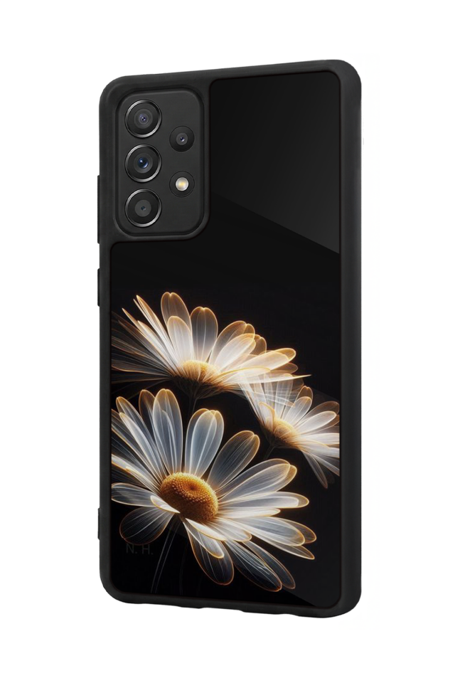 Samsung Galaxy A72 Uyumlu Cicek Tasarımlı Glossy Premium Kılıf